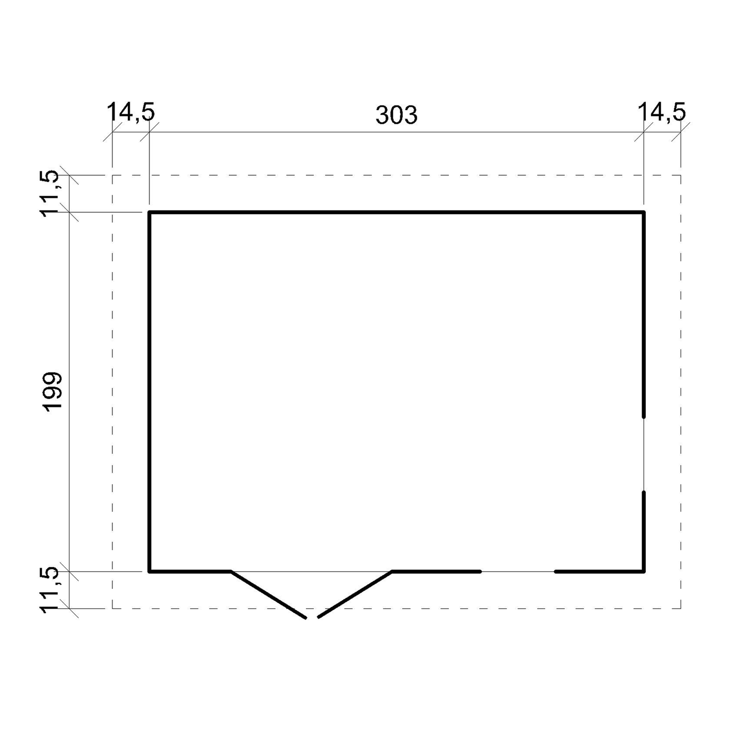 Ruim houten tuinhuis 6 m² – Timbela M334FB